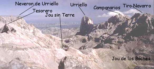 Panoramica desde Torre de Horcados Rojos hacia el Naranjo de Bulnes