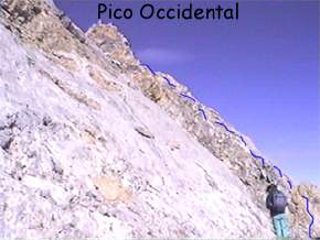 Desv�o hacia el Pico Occidental