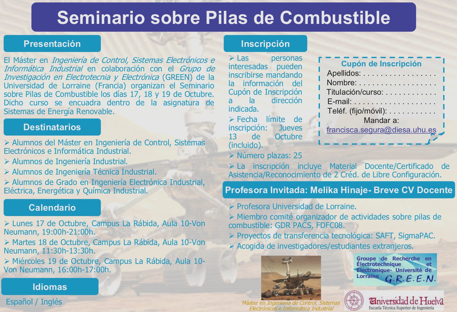 Tríptico seminario Pilas de Combustible