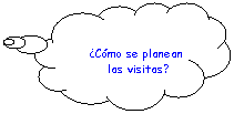 Llamada de nube: &nbsp;
�C�mo se planean
&nbsp;las visitas?
&nbsp;
