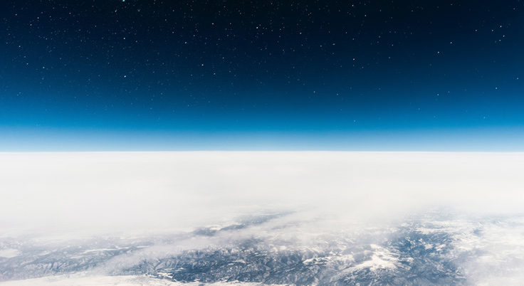 Vista del planeta tierra desde el espacio