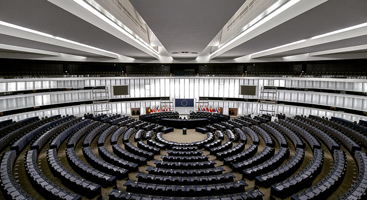 sala de asamblea del parlamento europeo