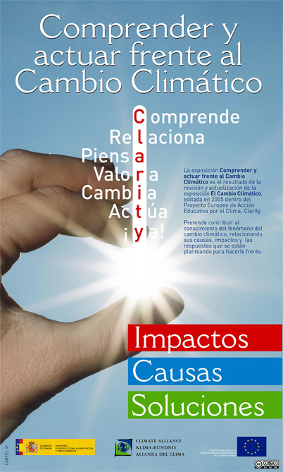 Poster de concienciación sobre el cambio climático