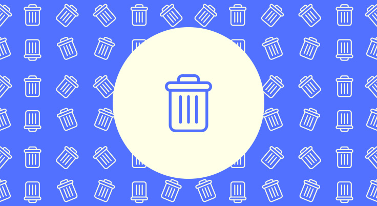 motivo de cubos de basura con tapa