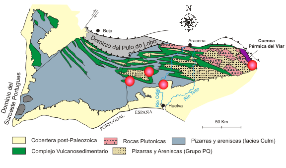 Comparación entre sistemas fluviales fósiles y actuales (Río Odiel y Cuenca Pérmica del Viar)