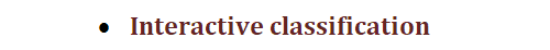 Interactive classification