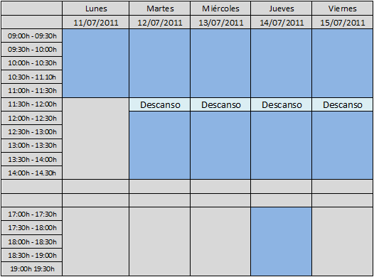 Horario