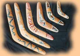 Boomerangs decorados de distintos tama�os