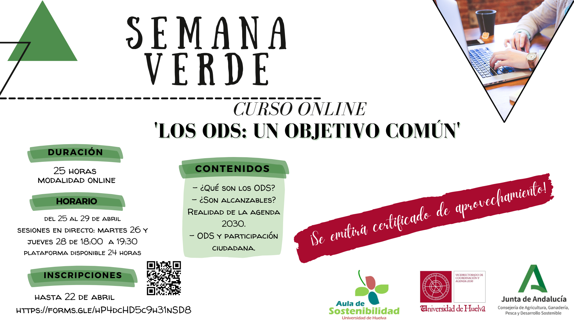 Semana Verde. Curso online de formación. Los ODS, un objetivo común