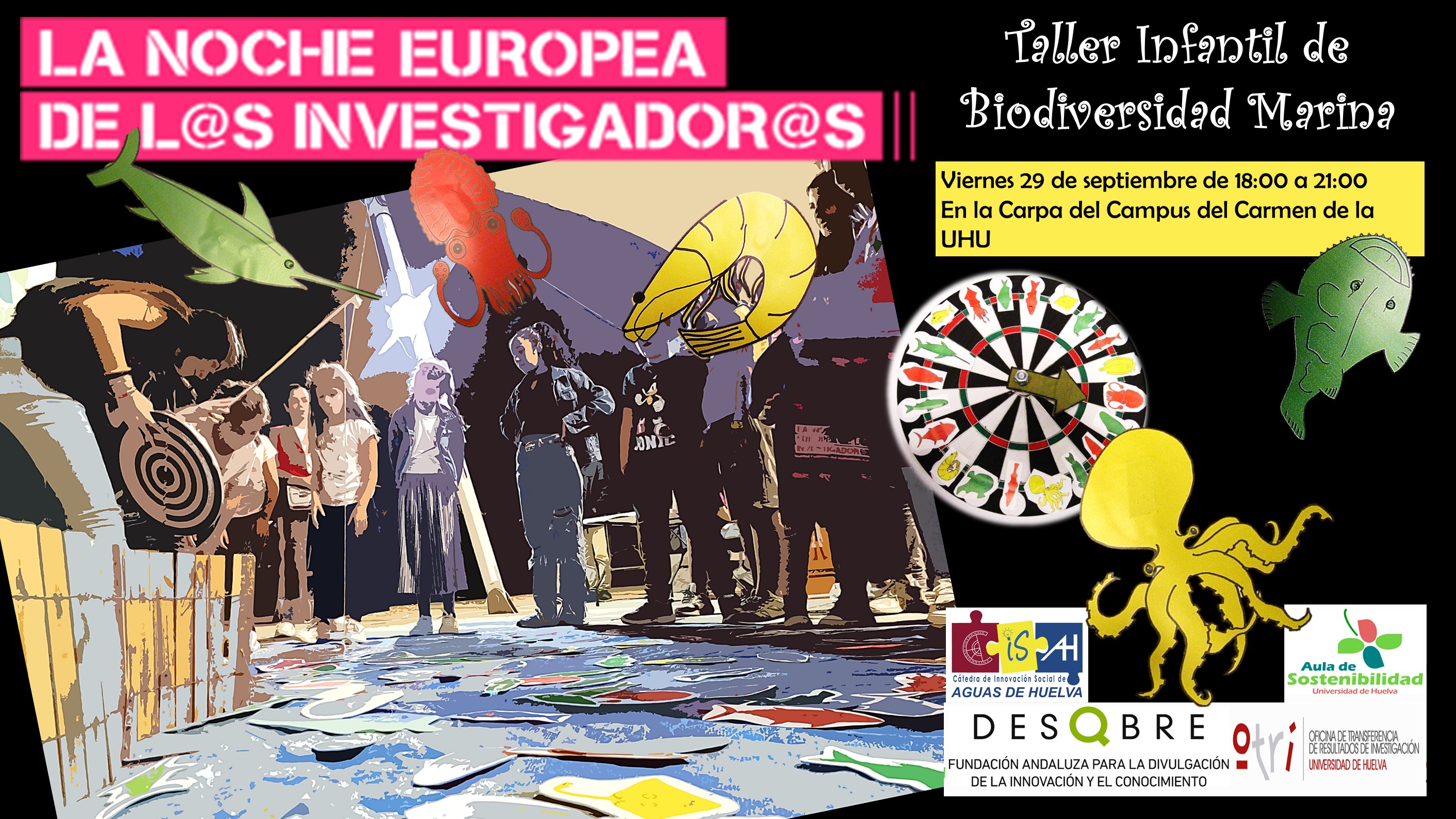 Taller de biodiversidad marina 2023 en la Noche Europea de los Investigadores