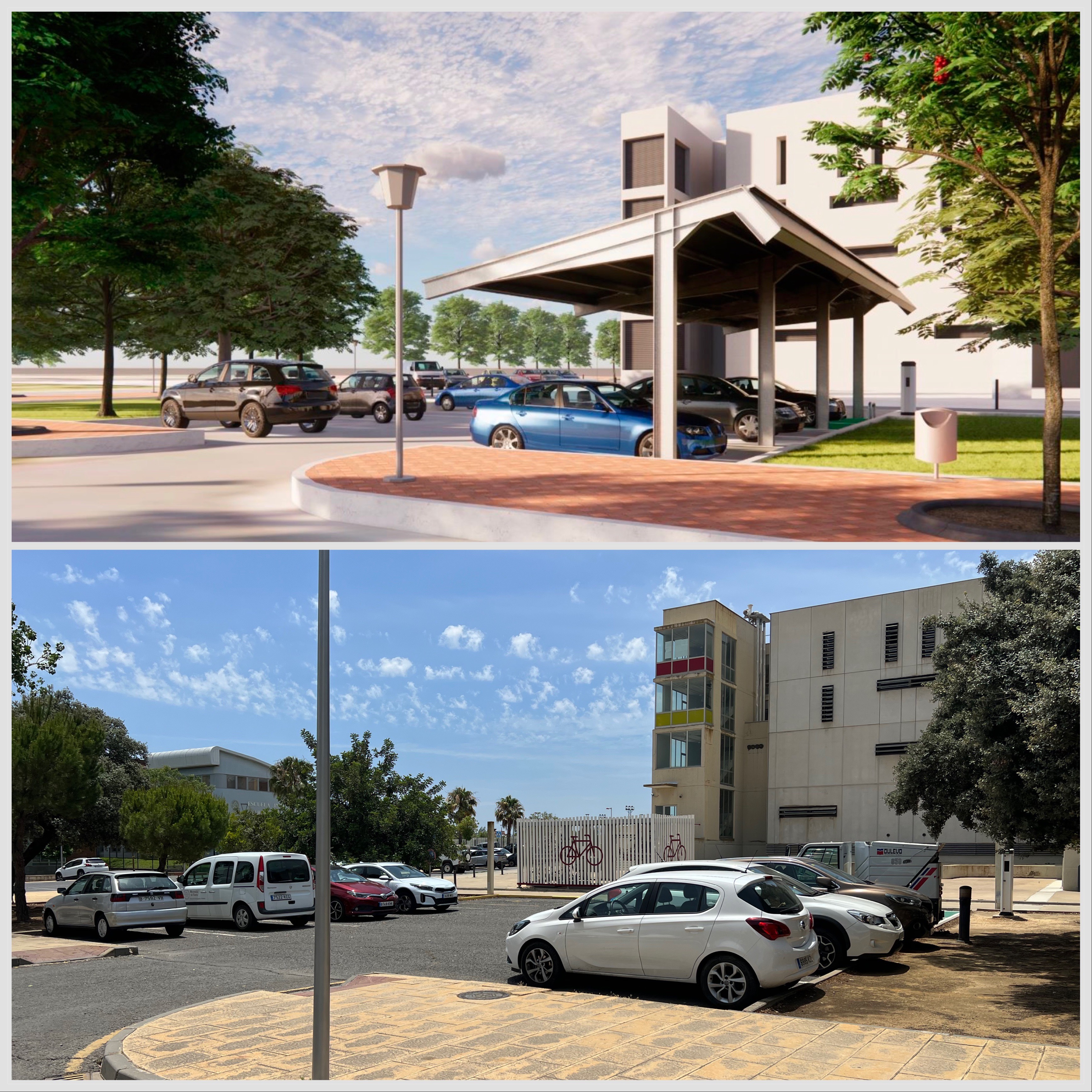 Collage 2 marquesinas solares