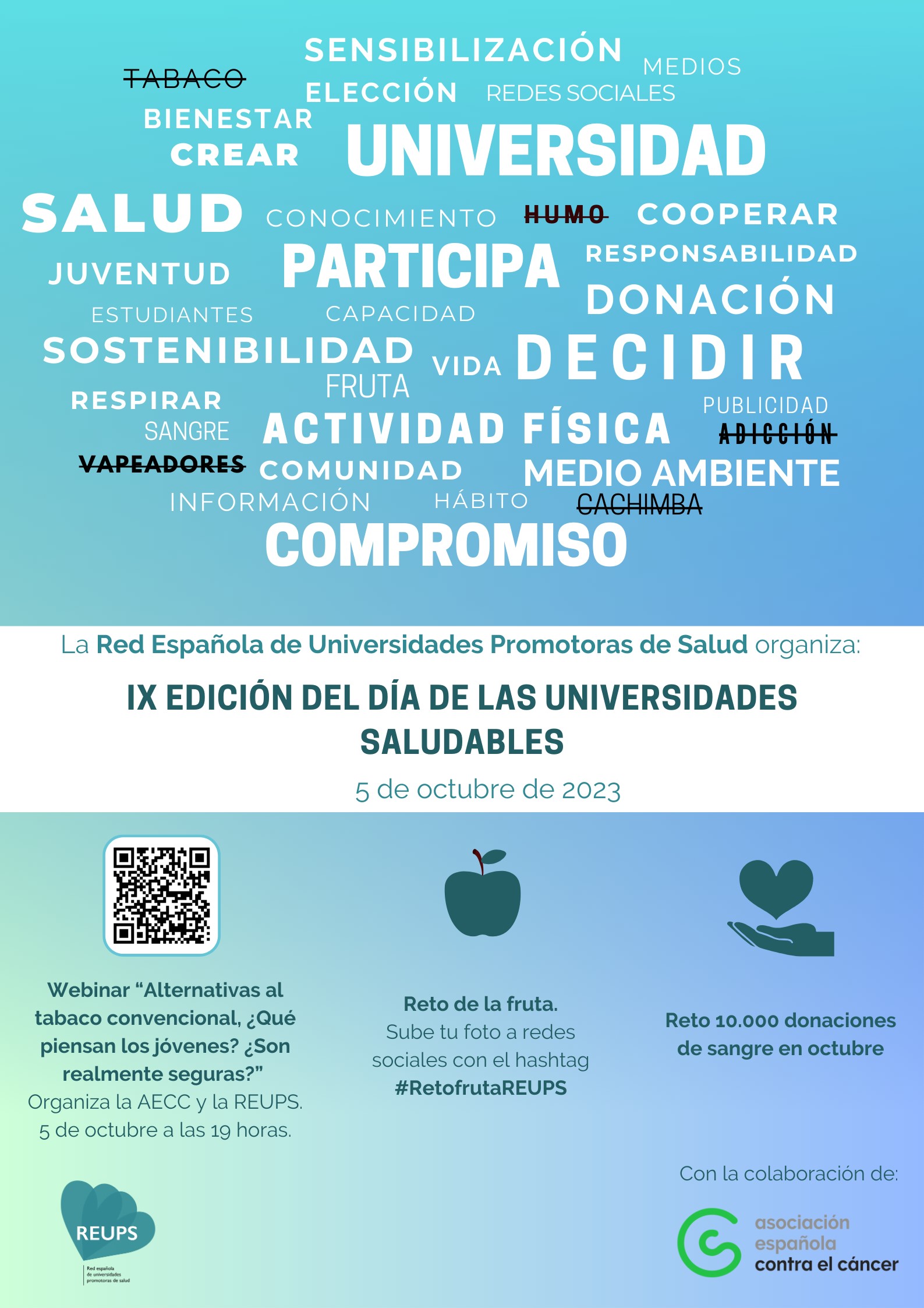Cartel día de las universidades saludables
