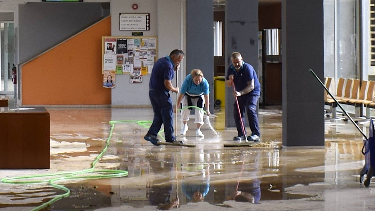 Campus tras el paso de la tormenta Bernard