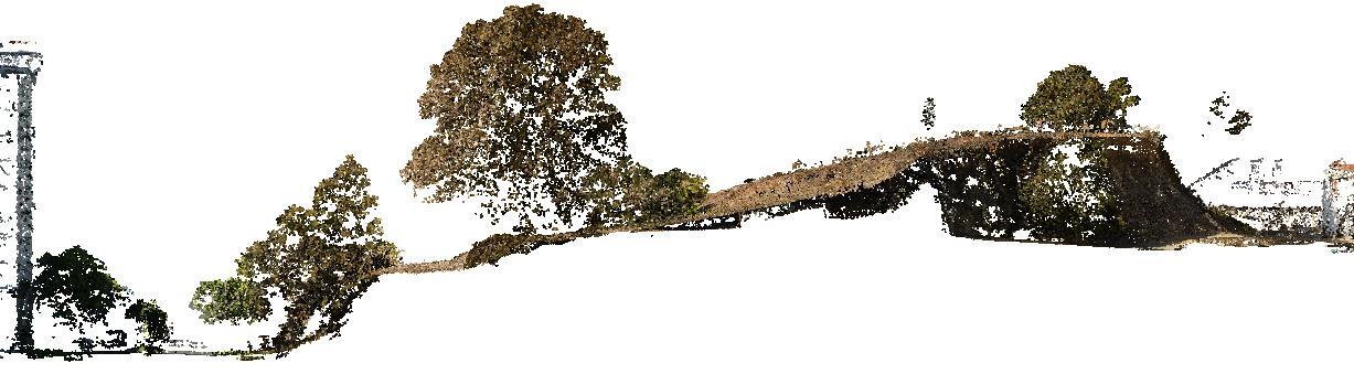 Perfil topográfico de precisión en alzado