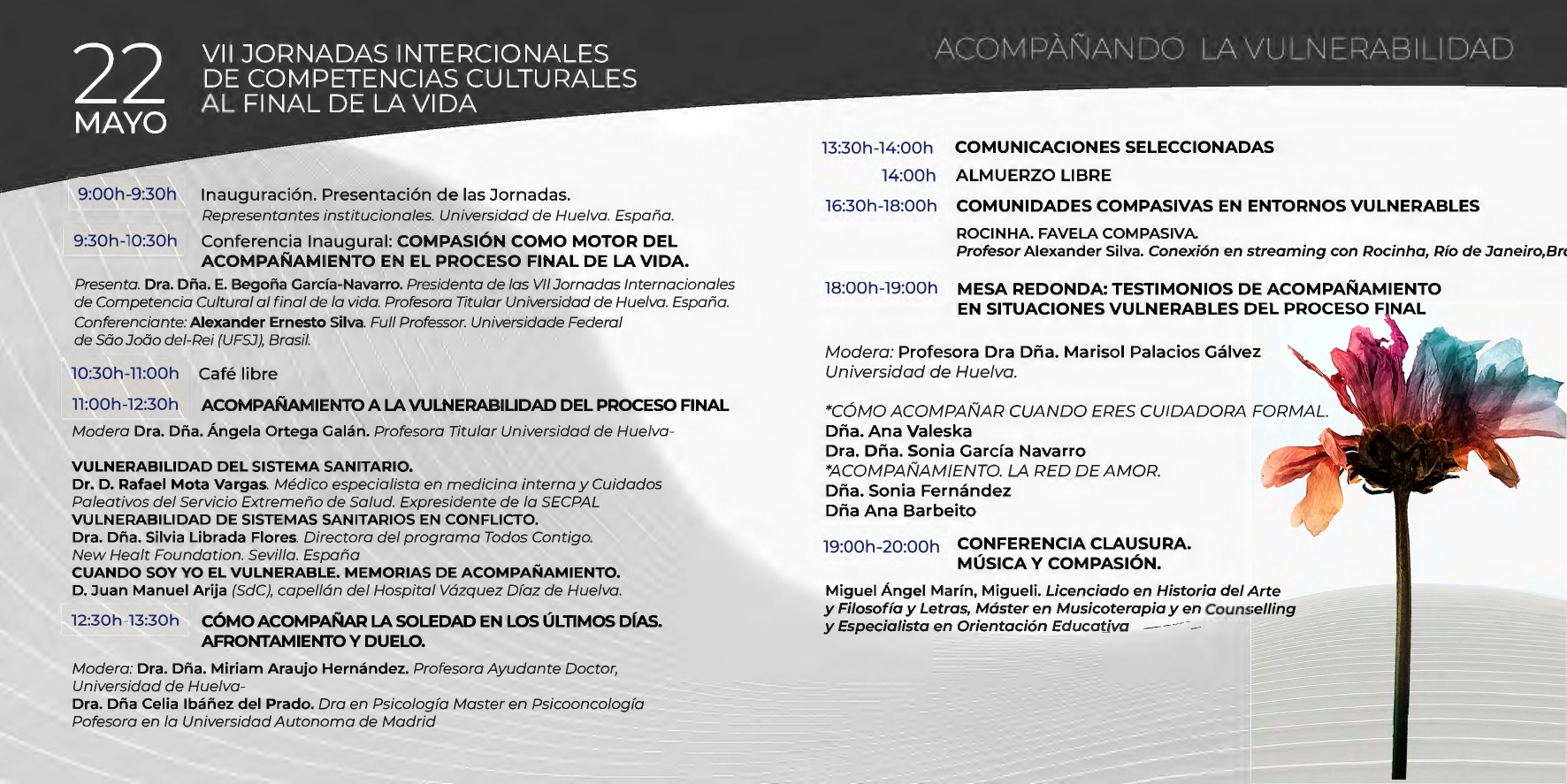 Programa VIIJornadas de Competencias Culturales al Final de la Vida