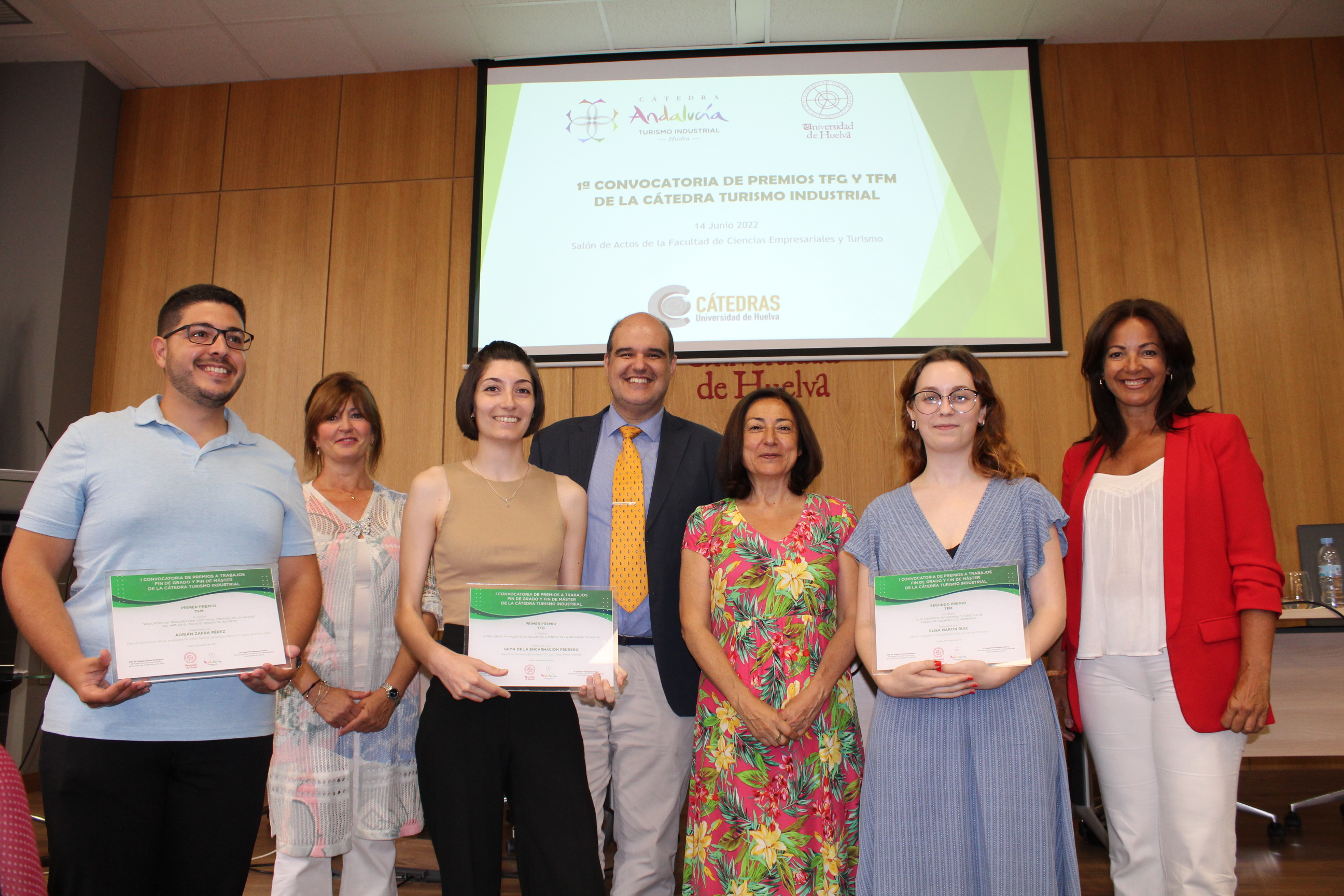 Fotografía de los premiados
