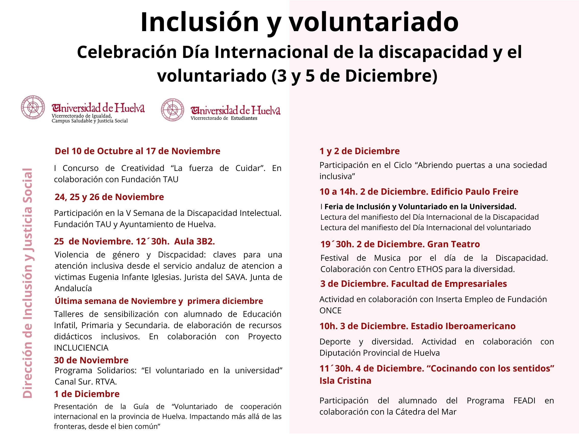 Día internacional inclusión y voluntariado