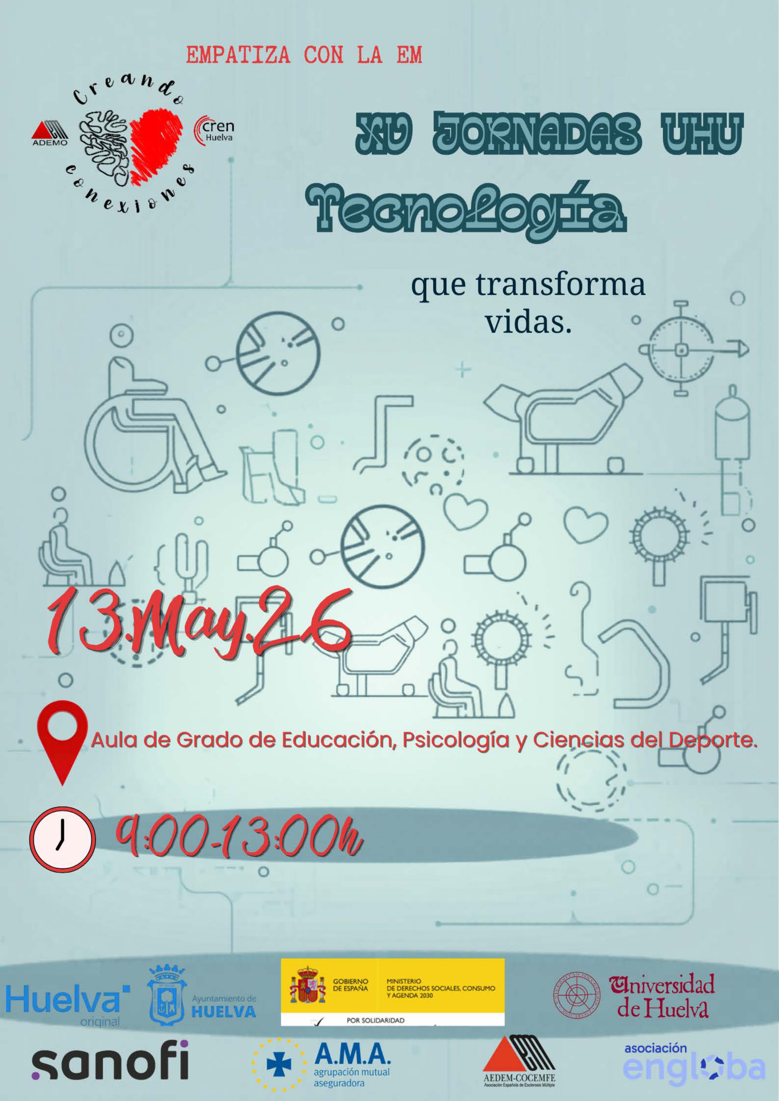 CARTEL XV JORNADAS UHU TECNOLOGÍA QUE TRANSFOMA VIDAS