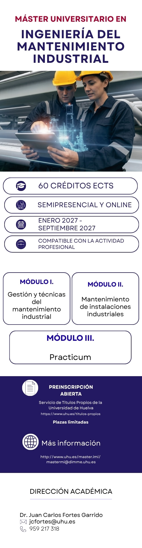 Máster de Formación Permanente en Ingeniería del Mantenimiento Industrial